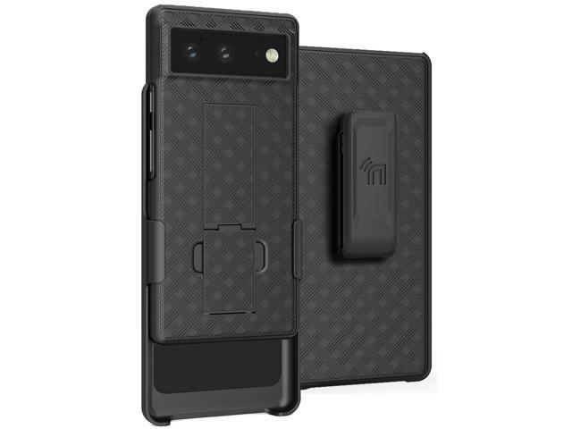 Black Hard Case Cover Stand and Belt Clip Holster Combo for Google Pixel 6