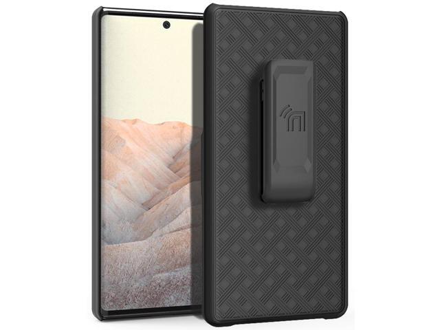 Black Hard Case Cover Stand and Belt Clip Holster Combo for Google Pixel 6 Pro