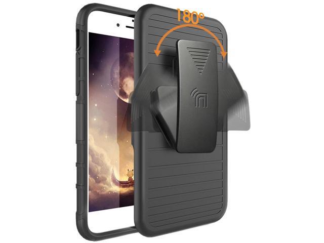 Black Rugged Case Stand Belt Clip Magnetic Car Mount for iPhone SE 2022/2020