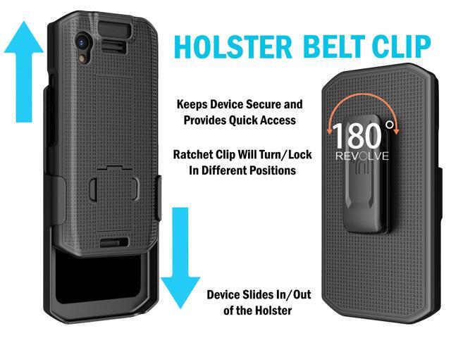 Black Case + Hand Strap + Belt Clip Holster for Zebra TC21 TC26 Mobile Scanner