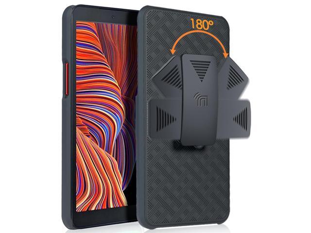 Black Case Kickstand Cover and Belt Clip Holster for Samsung Galaxy XCover 5