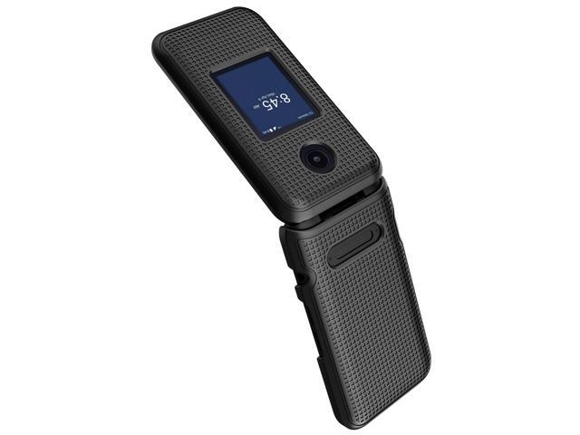 Black Grid Texture Hard Shell Case for Consumer Cellular Verve Snap Flip Phone