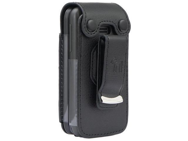 Leather Case Screen Protector Belt Clip for Alcatel TCL Flip 2 Phone (T408DL)