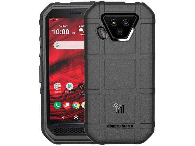 Black Tactical Rugged Shield Case Cover for Verizon Kyocera DuraForce Ultra 5G