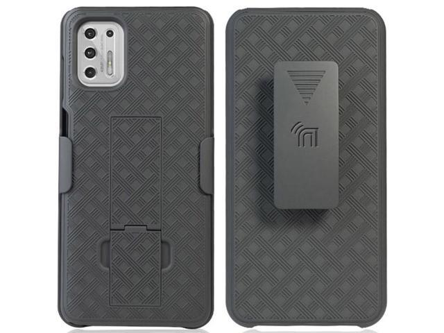 Black Case Kickstand Cover and Belt Clip for Motorola Moto G Stylus 4G 2021