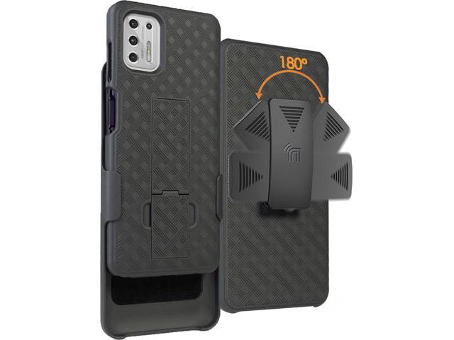 Black Case Kickstand Cover and Belt Clip for Motorola Moto G Stylus 4G 2021