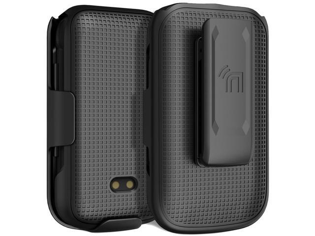 Black Hard Case and Belt Clip Holster Combo for Sonim XP3 Plus 4G (XP3900)