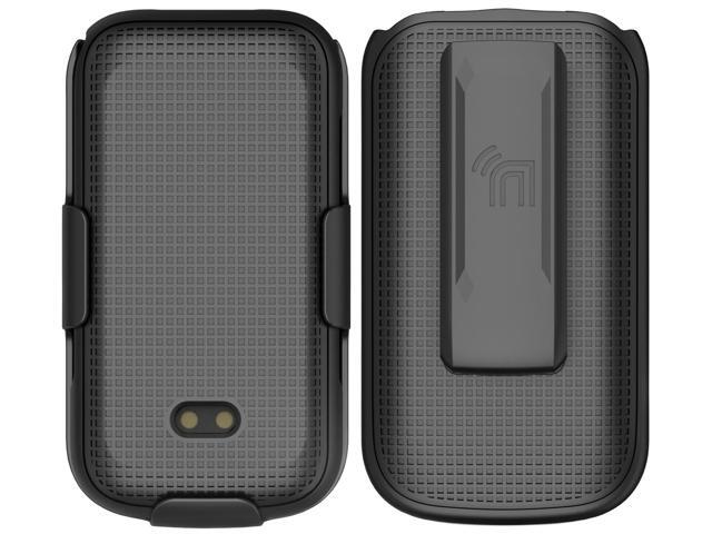 Black Hard Case and Belt Clip Holster Combo for Sonim XP3 Plus 4G (XP3900)