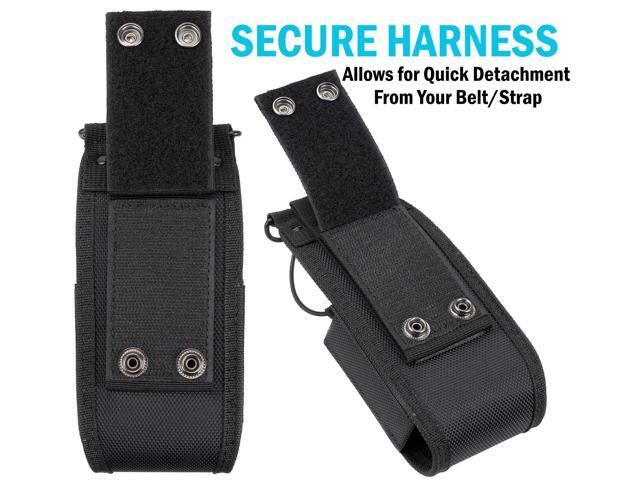 Black Rugged Nylon Pouch Belt Hip Case for Zebra TC77HL USPS Mobile Scanner