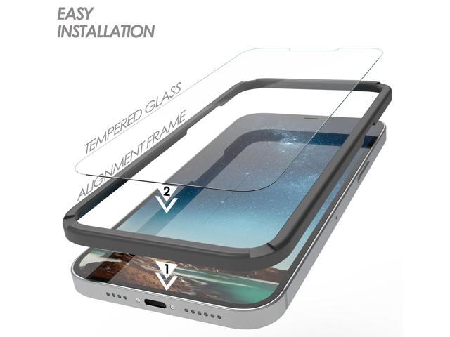 2x Tempered Glass Screen Protector and EZ Install Frame for iPhone 13 Pro Max