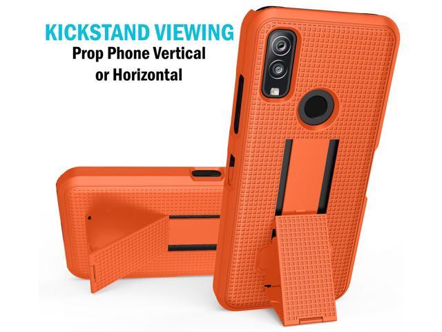 Bright Orange Case Cover Stand and Belt Clip Holster for Kyocera DuraSport 5G UW