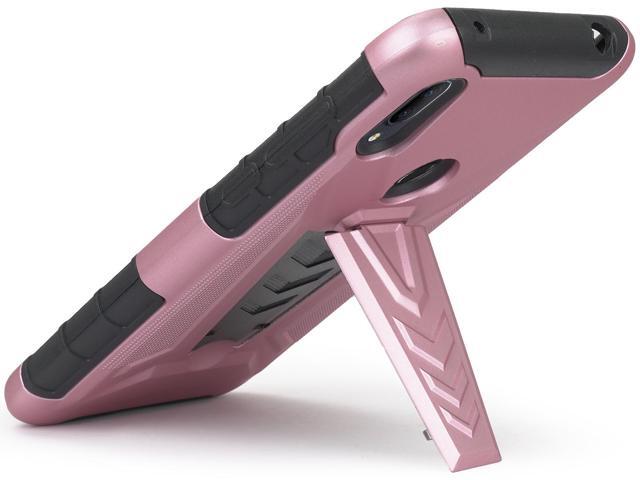 Rose Gold Pink Rugged Case Stand Belt Clip for Lively Jitterbug Smart 3 Phone