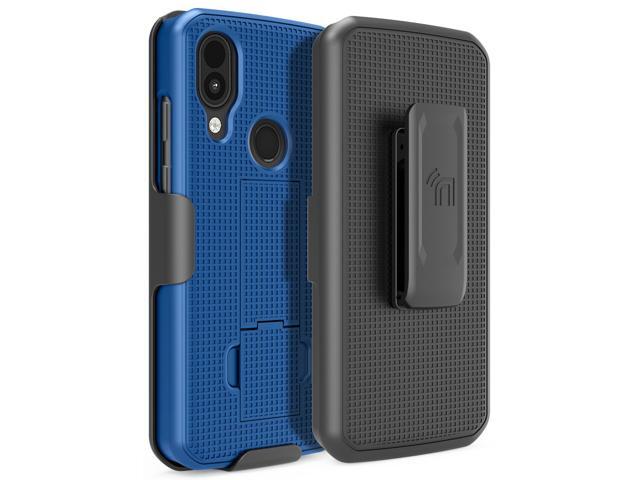 Blue Case Cover with Kickstand and Belt Clip Holster for CAT S62 PRO Phone