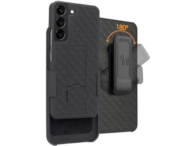 Black Hard Case Cover Stand and Belt Clip Holster Combo for Galaxy S22 Plus