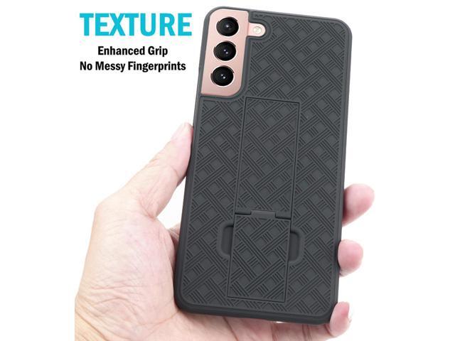 Black Hard Case Cover Stand and Belt Clip Holster Combo for Galaxy S22 Plus