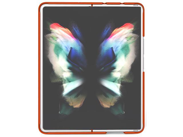 Bright Orange Grid Case Slim Hard Shell Cover for Samsung Galaxy Z Fold 3 5G