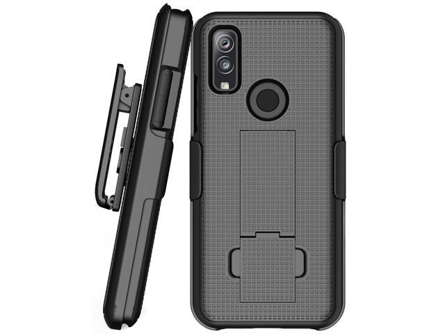 Black Hard Case Cover Stand and Belt Clip Holster for Kyocera DuraSport 5G UW