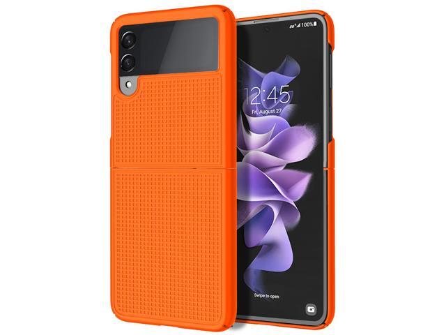 Bright Orange Hard Case Slim Phone Cover for Samsung Galaxy Z Flip 3 5G