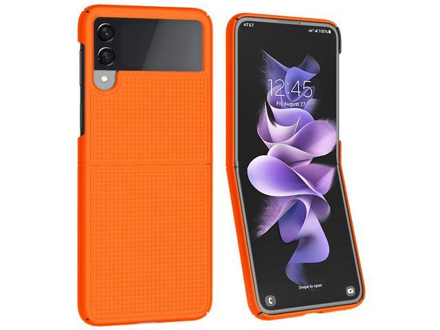 Bright Orange Hard Case Slim Phone Cover for Samsung Galaxy Z Flip 3 5G