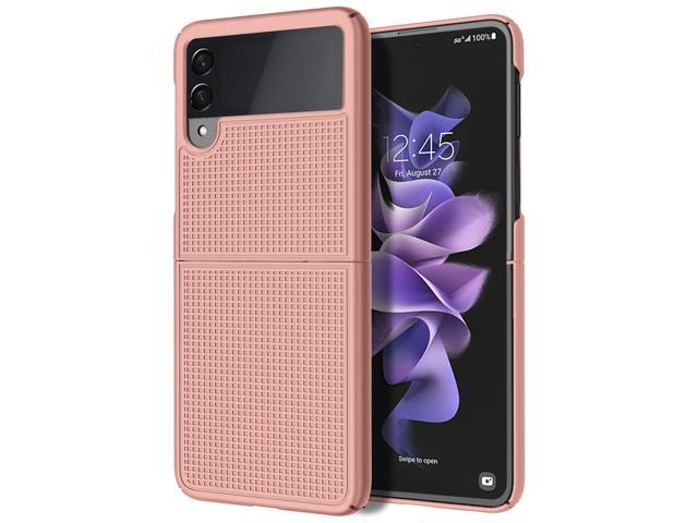 Rose Gold Pink Hard Case Slim Phone Cover for Samsung Galaxy Z Flip 3 5G