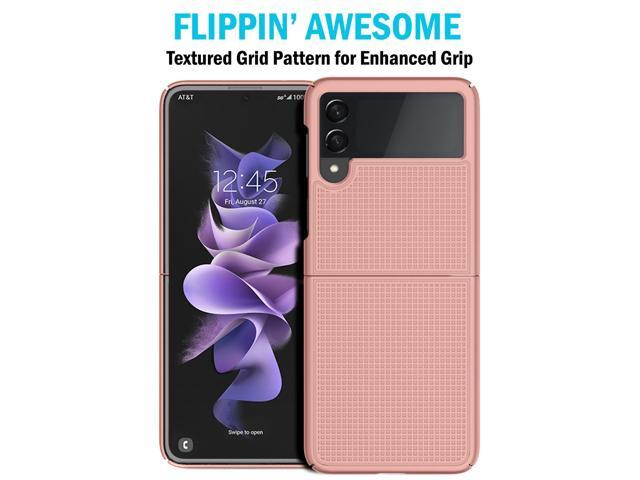 Rose Gold Pink Hard Case Slim Phone Cover for Samsung Galaxy Z Flip 3 5G
