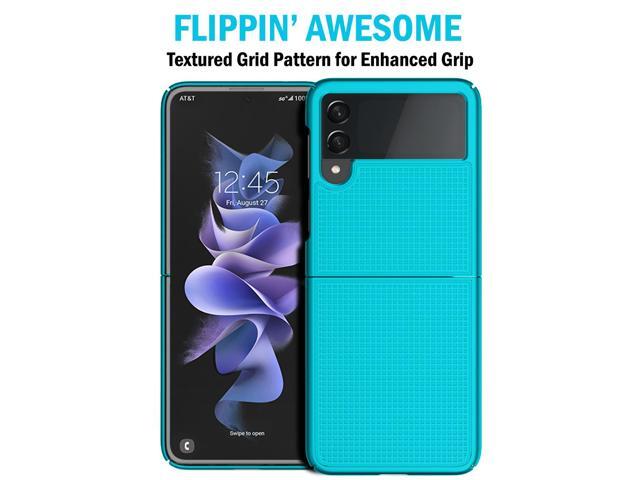 Teal Mint Hard Case Cover and Belt Clip Holster for Samsung Galaxy Z Flip 3 5G