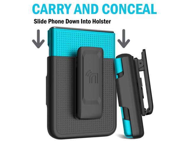 Teal Mint Hard Case Cover and Belt Clip Holster for Samsung Galaxy Z Flip 3 5G
