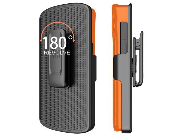 Bright Orange Case + Hand Strap + Belt Clip Holster for Zebra TC53 TC58 Scanner