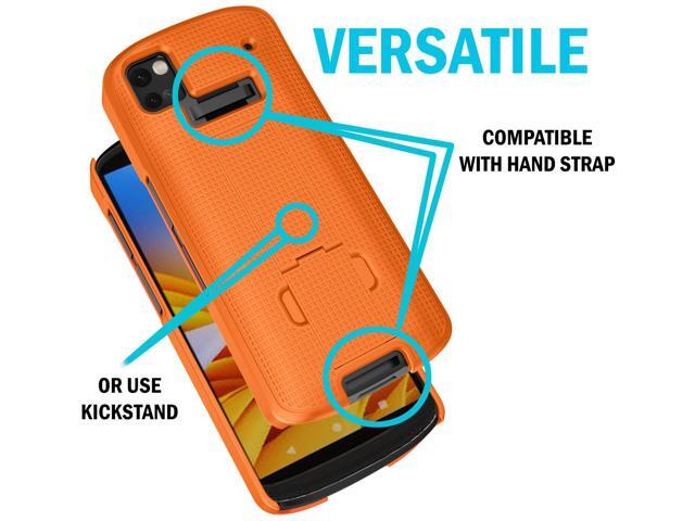 Bright Orange Slim Hard Shell Case Cover Stand for Zebra TC53 TC58 Scanner
