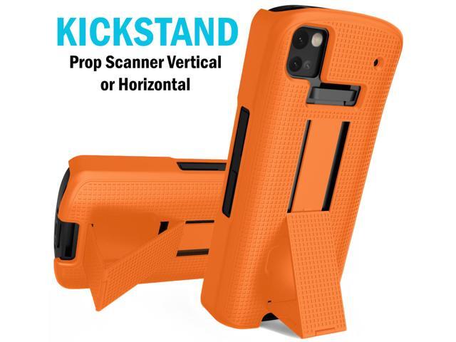 Bright Orange Slim Hard Shell Case Cover Stand for Zebra TC53 TC58 Scanner