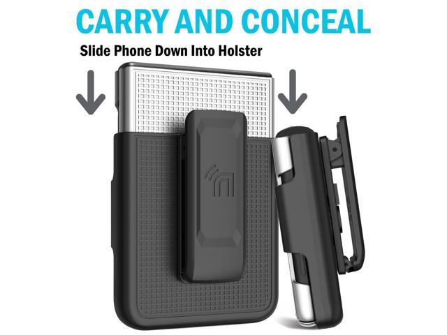 Pearl White Hard Case and Belt Clip Holster for Samsung Galaxy Z Flip 3 5G