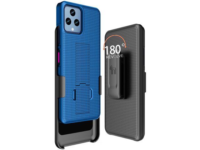 Blue Case Stand and Belt Clip Holster for T-Mobile REVVL 6 5G / REVVL 6X 5G