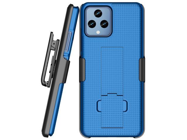 Blue Case Stand and Belt Clip Holster for T-Mobile REVVL 6 5G / REVVL 6X 5G