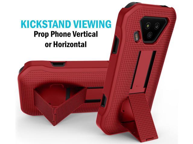 Red Slim Hard Case Cover with Kickstand for Verizon Kyocera DuraForce Ultra 5G