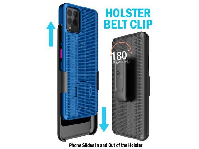 Cobalt Blue Case Stand and Belt Clip for T-Mobile REVVL 6 Pro 5G / REVVL 6X Pro