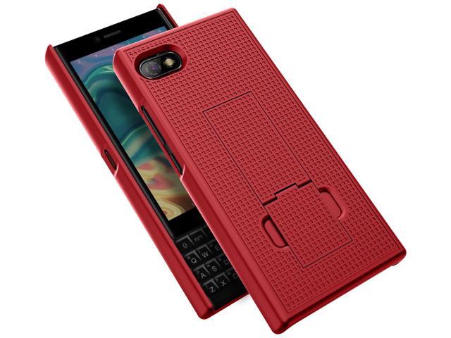 Red Grid Texture Slim Hard Shell Case Cover Stand for Unihertz Titan Slim (2022)