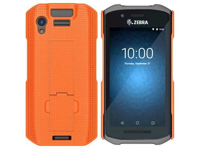 Bright Orange Slim Hard Shell Case Cover Stand for Zebra TC21 TC26 Scanner
