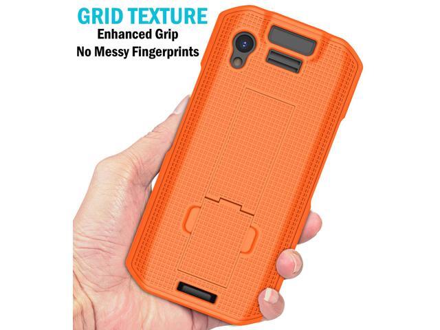 Orange Kickstand Case + Hand Strap for Zebra TC21 TC26 Mobile Computer Scanner