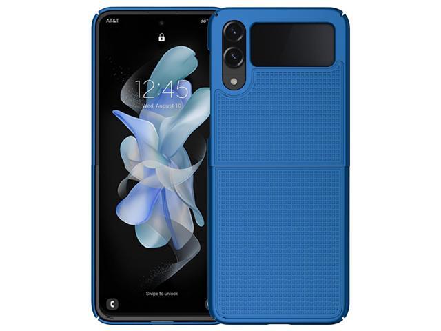 Cobalt Blue Textured Hard Case Phone Cover for Samsung Galaxy Z Flip4 5G 2022