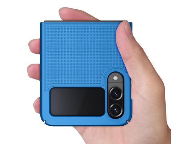 Cobalt Blue Textured Hard Case Phone Cover for Samsung Galaxy Z Flip4 5G 2022