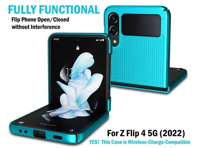 Aqua Teal Mint Cyan Hard Case Slim Phone Cover for Samsung Galaxy Z Flip 4 5G