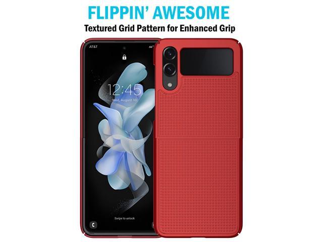 Red Hard Case Cover and Belt Clip Holster Holder for Samsung Galaxy Z Flip 4 5G