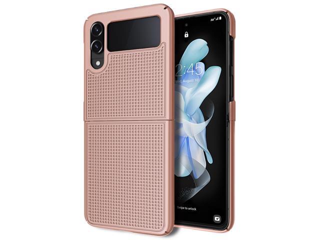Rose Gold Pink Hard Case Slim Phone Cover for Samsung Galaxy Z Flip 4 5G 2022