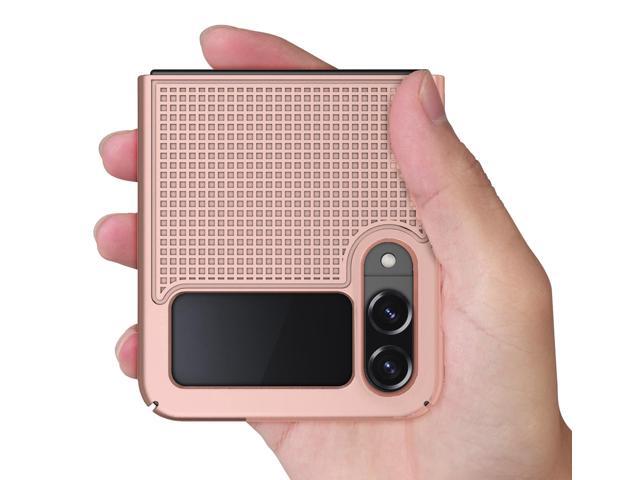Rose Gold Pink Hard Case Slim Phone Cover for Samsung Galaxy Z Flip 4 5G 2022