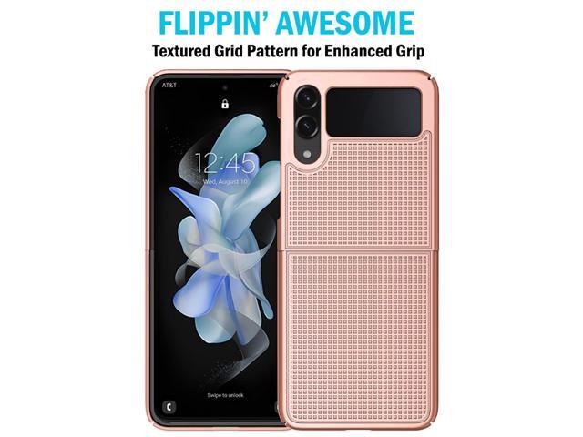 Rose Gold Pink Hard Case Cover and Belt Clip for Samsung Galaxy Z Flip 4 5G 2022