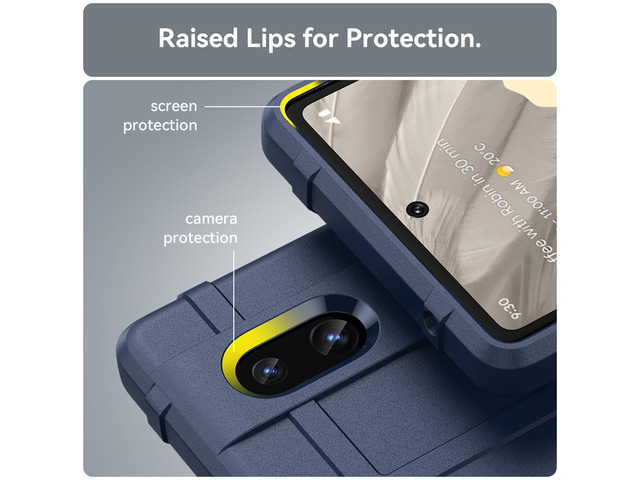 Navy Blue Special Ops Rugged Shield Case Cover for Google Pixel 7A Phone (2023)
