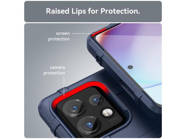 Navy Blue Special Ops Rugged Shield Case Cover for Motorola Edge Plus 2023 Phone