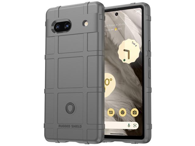 Gray Rugged Shield Case Cover and Belt Clip Holster for Google Pixel 7A (2023)