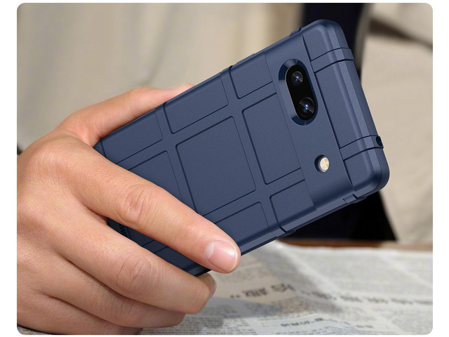 Navy Blue Special Ops Rugged Shield Case Cover for Google Pixel 7A Phone (2023)