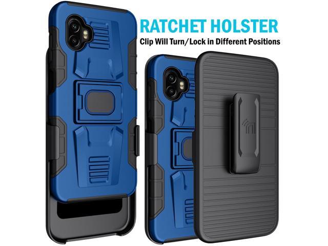 Blue Rugged Case Stand Belt Clip Holster for Samsung Galaxy XCover 6 Pro (2022)